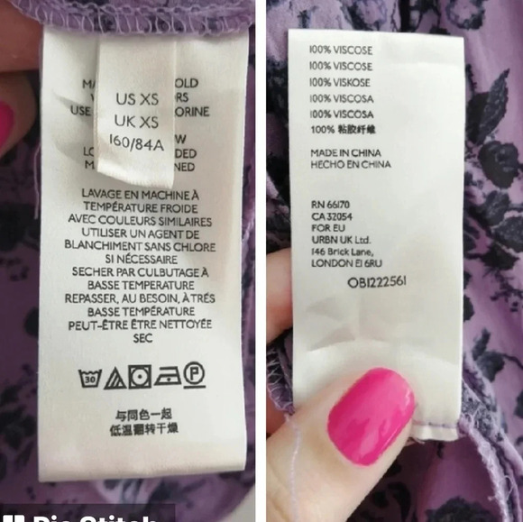 Anthropologie Pilcro Romy Relaxed Button Up Blouse Purple Floral Oversize XS - Picture 13 of 16